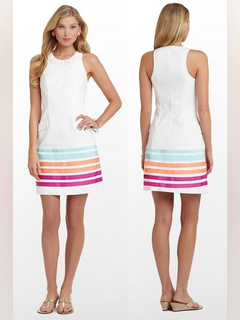Lilly Pulitzer Pearl Swirl Shift Dress, Size 00 (Originally $198) White